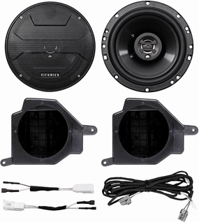 Audiosavings Bundle: (1) Pair Hifonics ZS653 6.5" Car Stereo Speakers Bundle with (1) MB Quart JE1-116 Speaker Enclosures for Jeep Gladiator/Wrangler JL (2 Items)