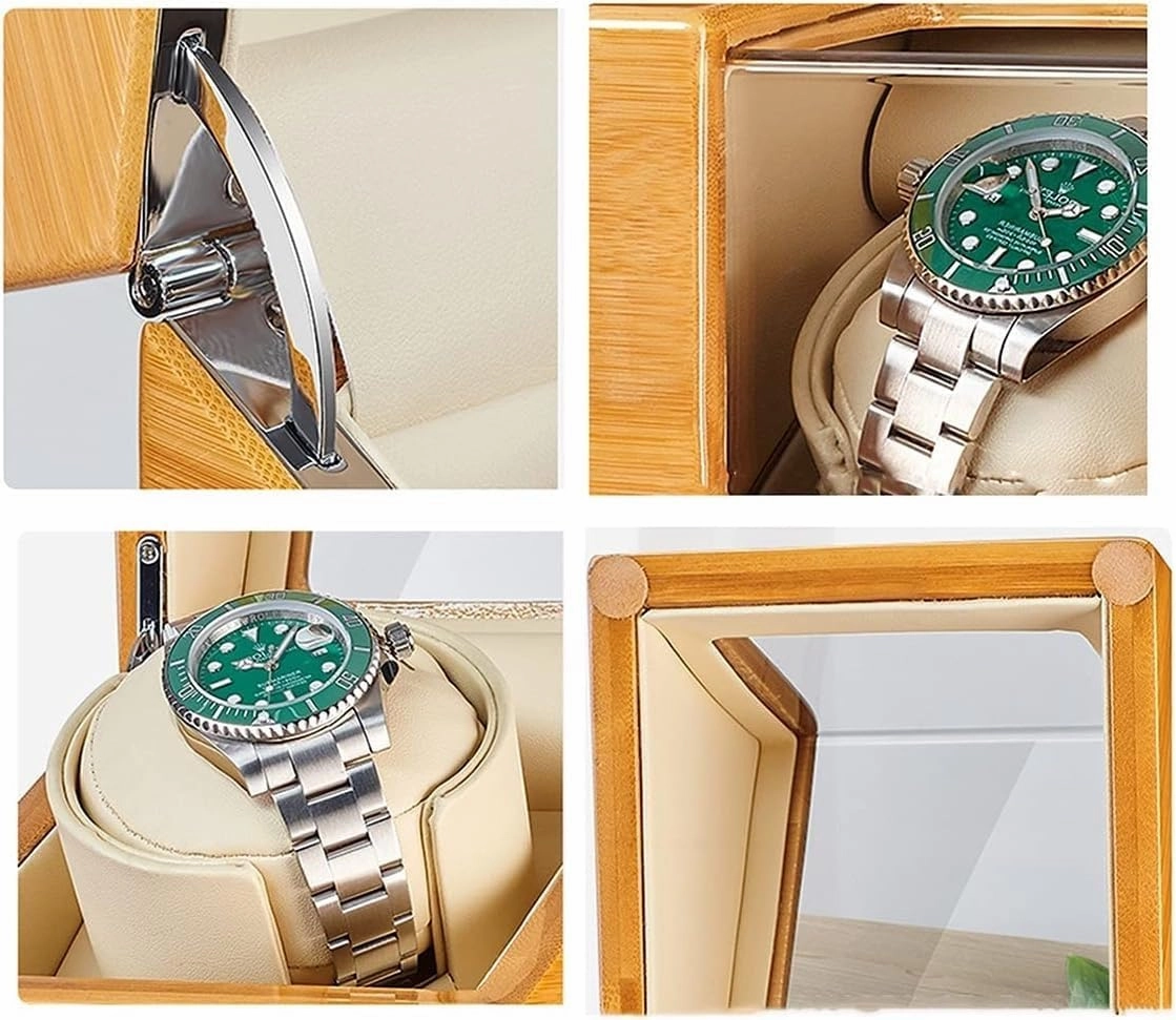 Automatic Watch Winder Wood Watches Display Box Motor Flexible Lady And Man(3 0)