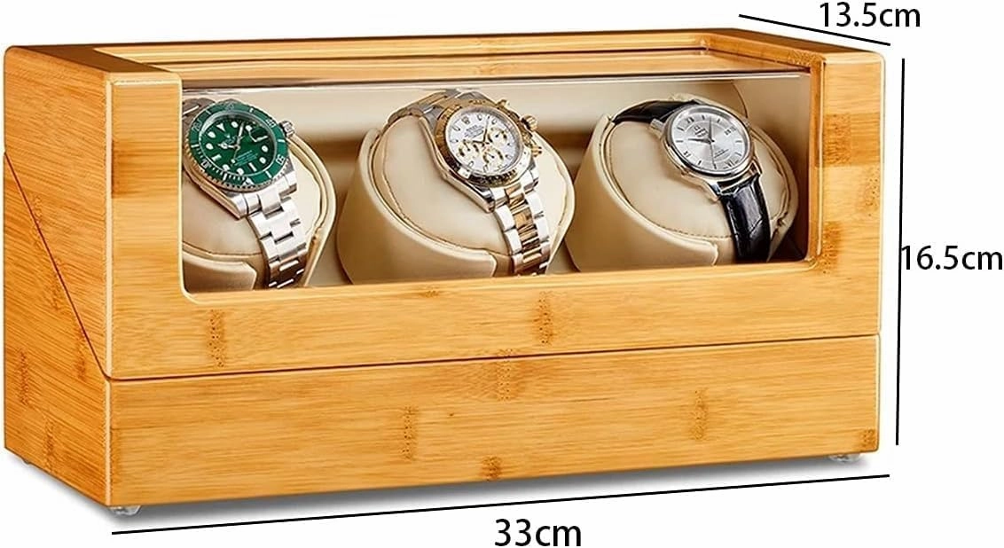 Automatic Watch Winder Wood Watches Display Box Motor Flexible Lady And Man(3 0)