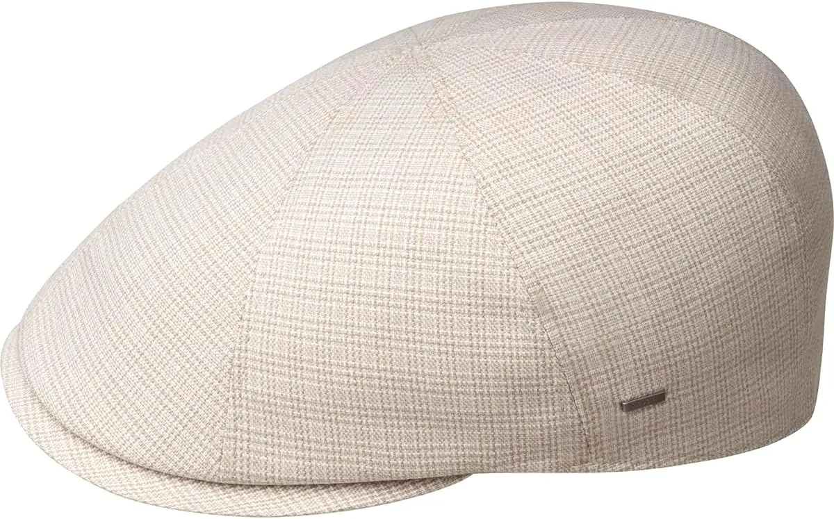 Bailey 1922 Jeth Contour Cap - c/XL Ivy Caps & Flat Caps Chalk Plaid