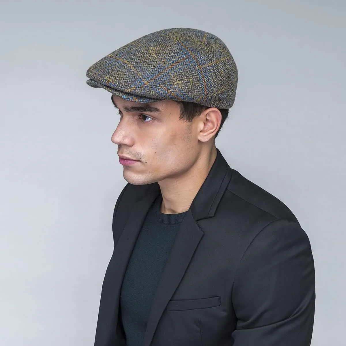 Bailey 1922 Lou Contour Cap - Navy Plaid/XL Ivy Caps & Flat Caps