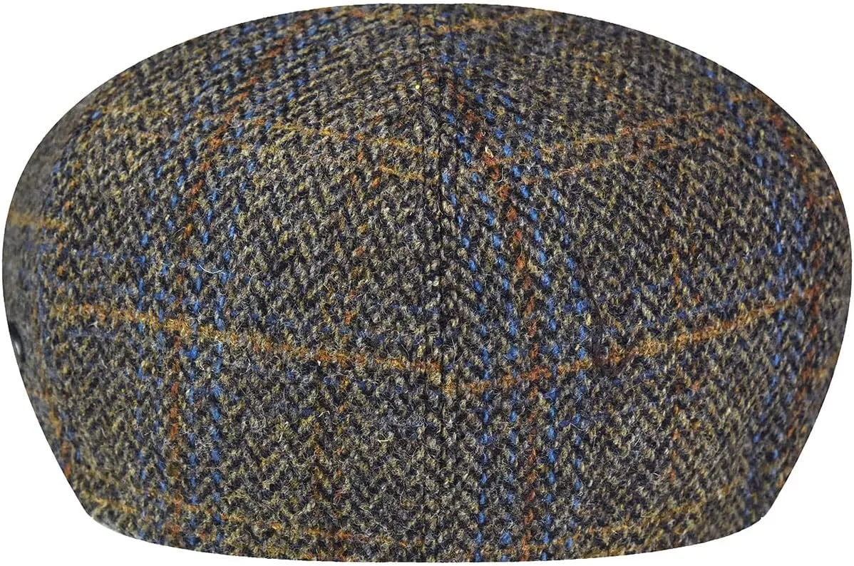 Bailey 1922 Lou Contour Cap - Navy Plaid/XL Ivy Caps & Flat Caps