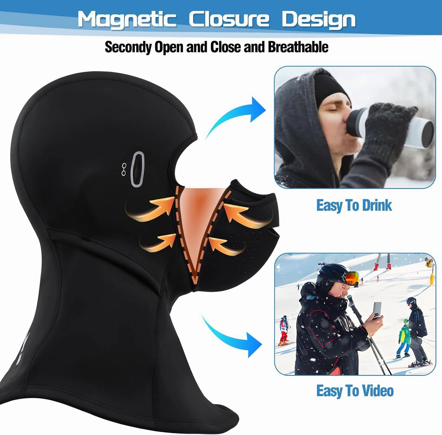 Balaclava Ski Mask for Men and Women, Winter Fleece Thermal Face Mask for Cold Weather
