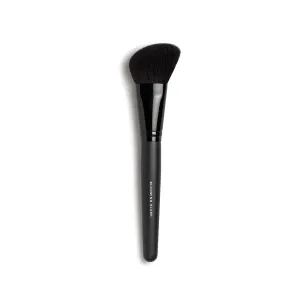 bareMinerals Blooming Makeup Blush Brush with Synthetic Fibers, Angled for Blushes   Bronzers, Blend Loose   Pressed Powders, Vegan Makeup Brush