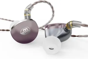 BASN MTPro in Ear Monitors, 14.5mm Planar HiFi IEM Headphones with CNC Process and 4-Core Litz OCC Single-Crystal Copper Cable for Musicians(Deep Purple)