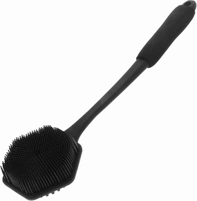 Bath Back Brush Long Handled Shower Brush Double-Sided Silicone Scrubber for Body Cleaning