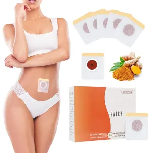 Belly Patch, Natural Belly Sticker for Women and Men, Sweatproof Patches,Breathable Herbal, Waterproof Stickers for Women, Abdomen Belly Pads Navel Sticker (30Pcs)