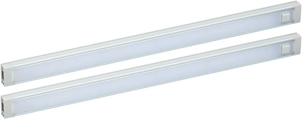 BLACK DECKER LED Under Cabinet Lighting Kit, 2-Bars, 12in. Each, DIY Tool-Free Install w/Magnetic Option, Daylight, 5000K, 860 Lumens (LEDUC12-2DK)