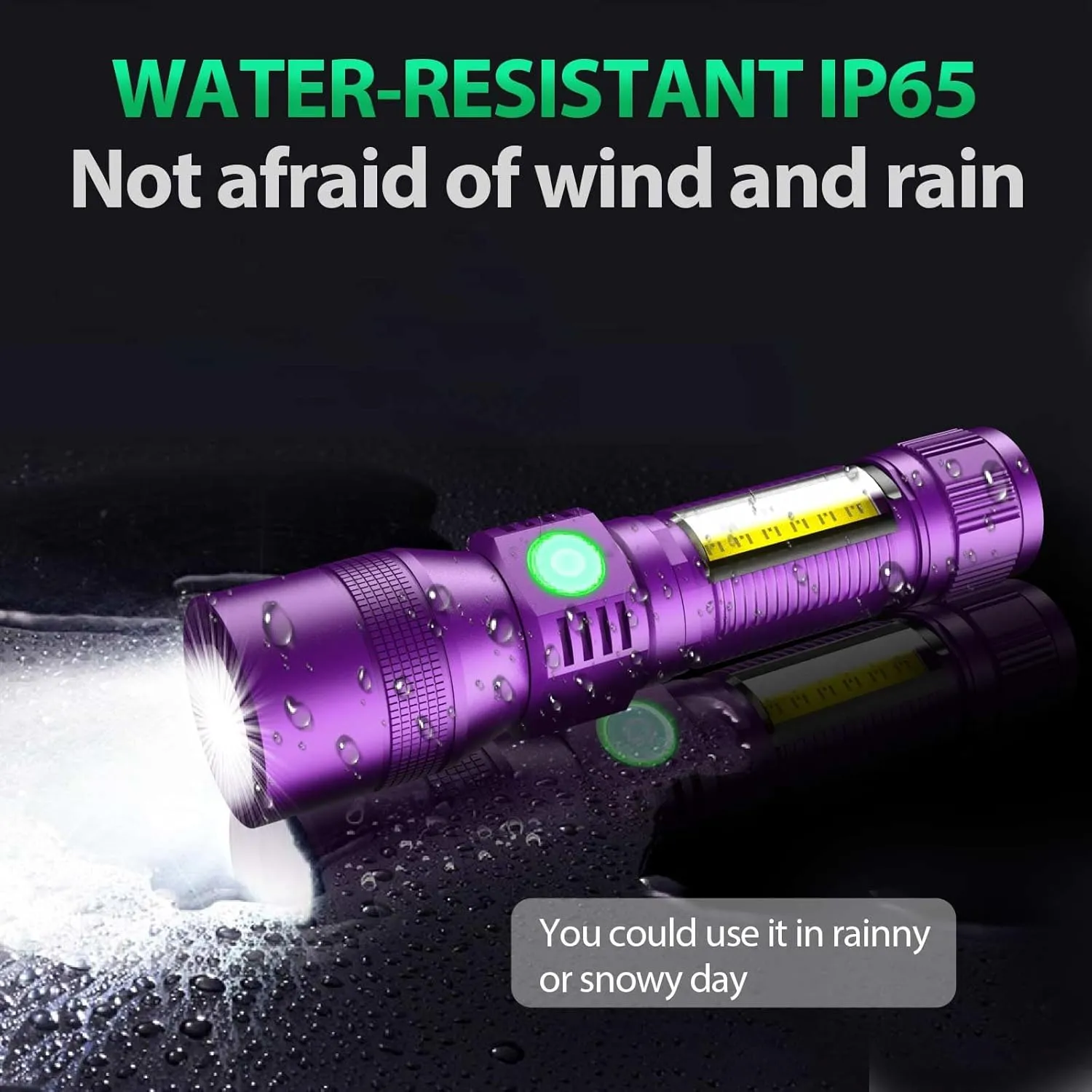 Black Light flashlight, 3 in-1 Rechargeable Flashlights, UV Light Magnetic LED Flashlight High Lumens, 7 Mode Camping Waterproof Flashlight for Pet Urine Detection ((Black   Purple) with case)
