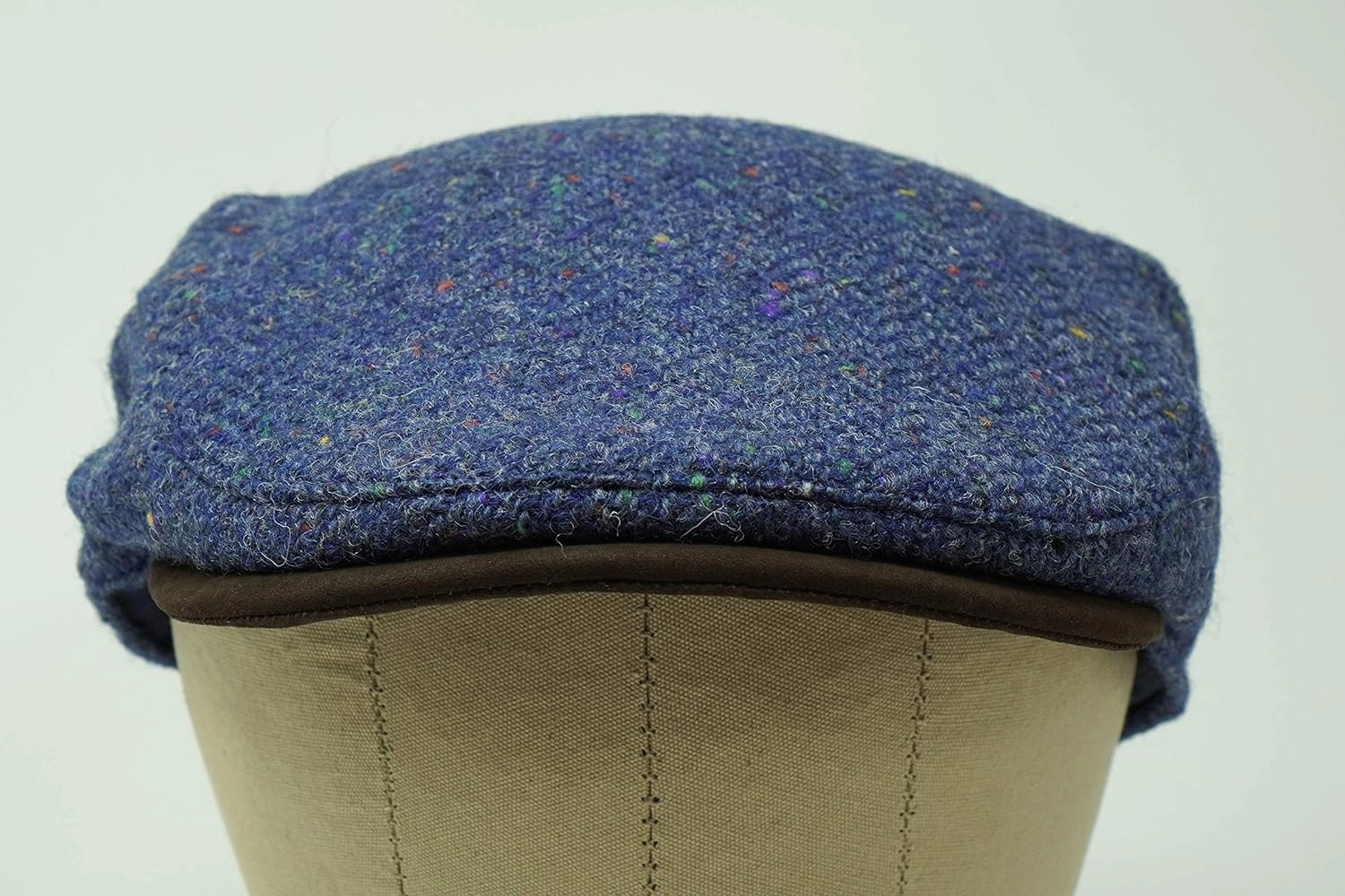 Borges & Scott The Sloan - Irish Tweed and Nubuck Leather Flat Cap