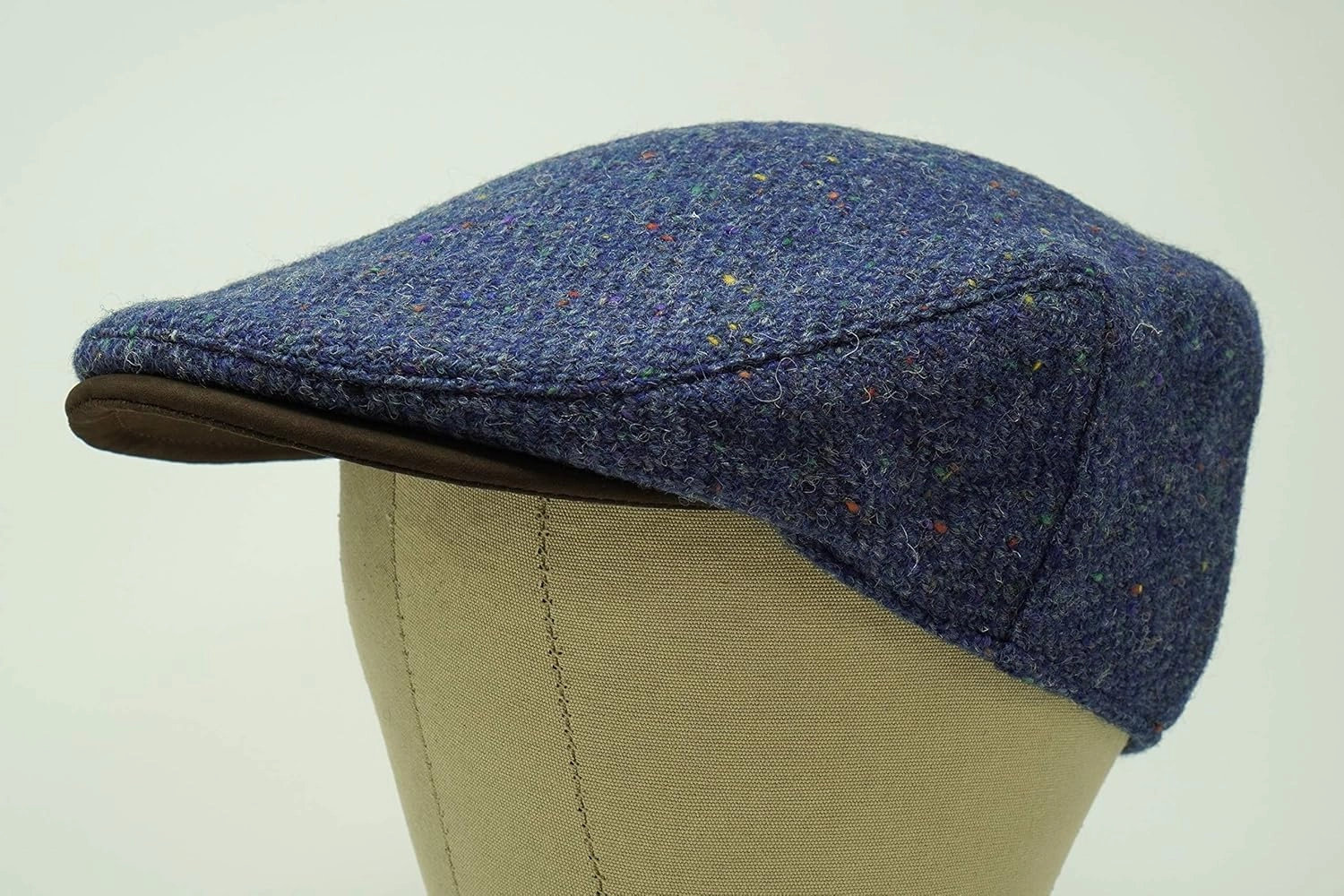Borges & Scott The Sloan - Irish Tweed and Nubuck Leather Flat Cap