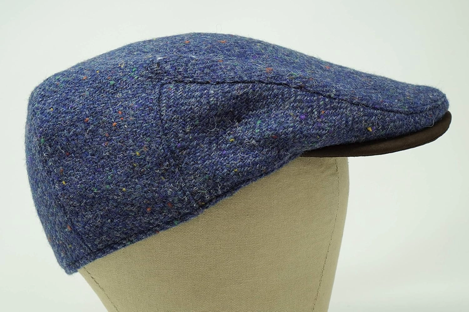 Borges & Scott The Sloan - Irish Tweed and Nubuck Leather Flat Cap