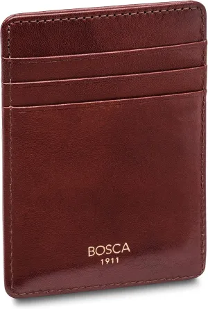 Bosca Old Leather RFID Blocking Front Pocket Wallet with Magnetic Money Clip - Leather Wallet for Men
