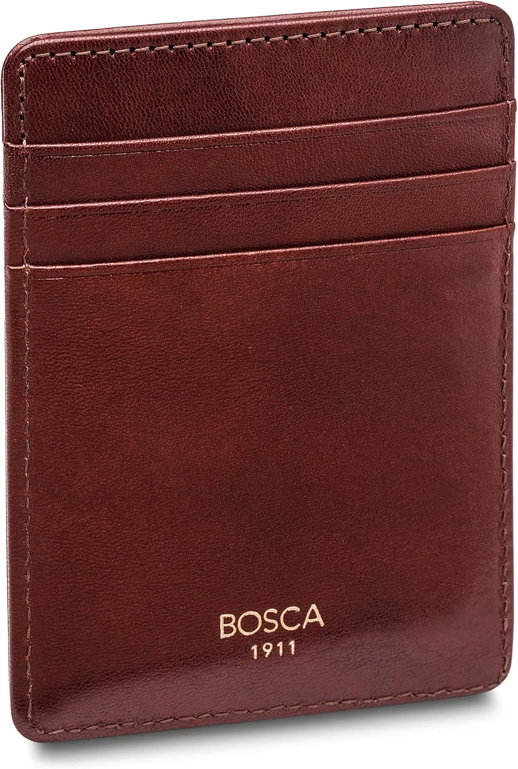 Bosca Old Leather RFID Blocking Front Pocket Wallet with Magnetic Money Clip - Leather Wallet for Men