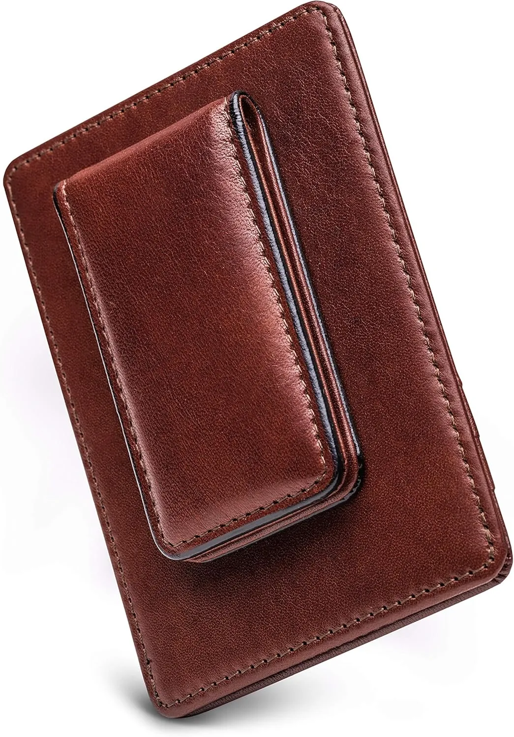 Bosca Old Leather RFID Blocking Front Pocket Wallet with Magnetic Money Clip - Leather Wallet for Men