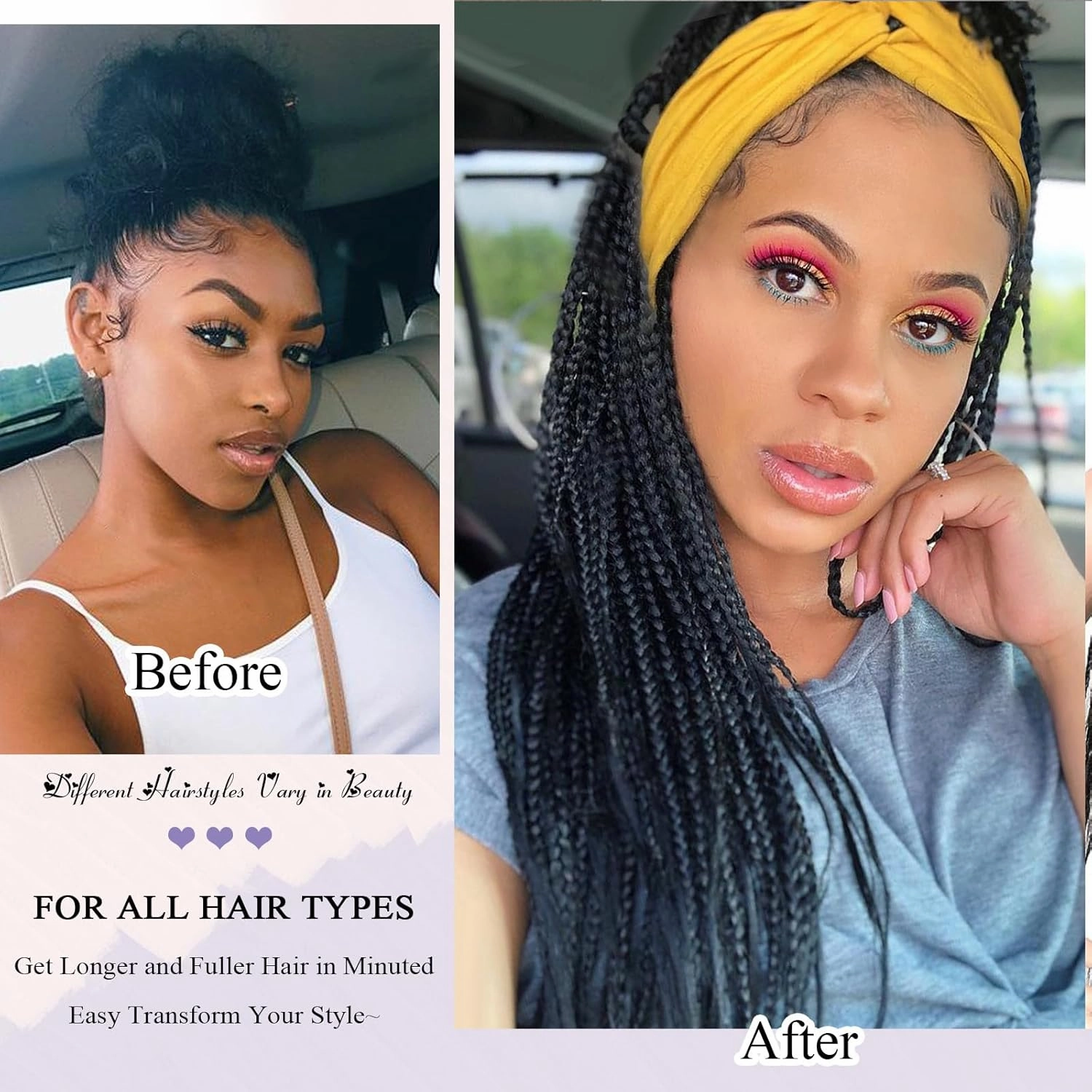 Box Braid Wigs for Black Women - Braided Headband, Faux Locs, Ponytail, Goddess Braids, Crochet Hair Wig
