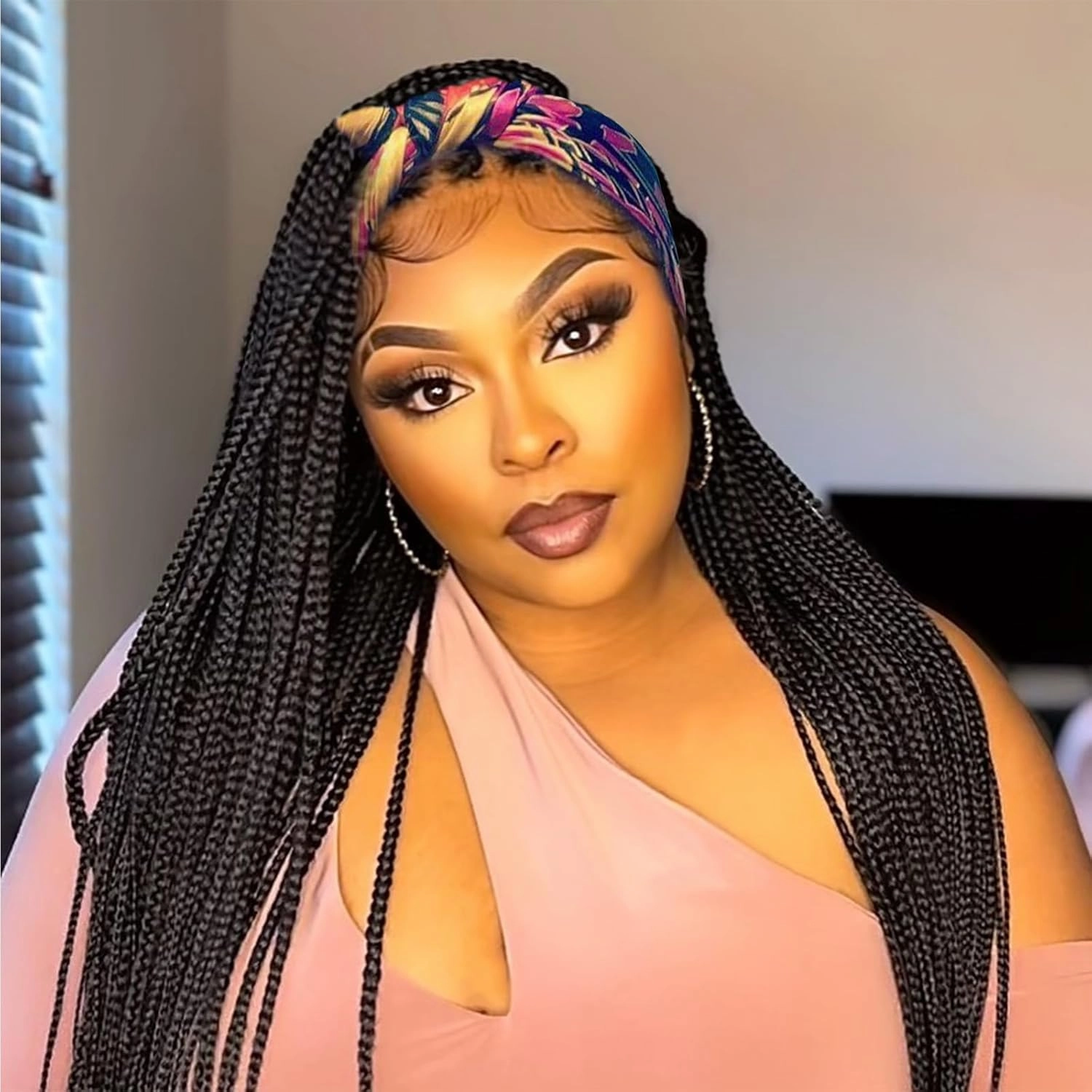 Box Braid Wigs for Black Women - Braided Headband, Faux Locs, Ponytail, Goddess Braids, Crochet Hair Wig
