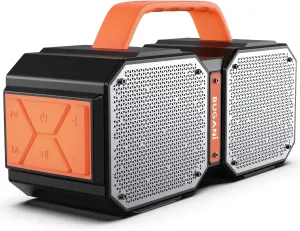 BUGANI Shock Bluetooth Speakers, Bluetooth 5.4, Waterproof, Portable Wireless Speakers, 60W Super Power, Suitable for Family Gatherings and Outdoor Travel, Outdoor Speaker