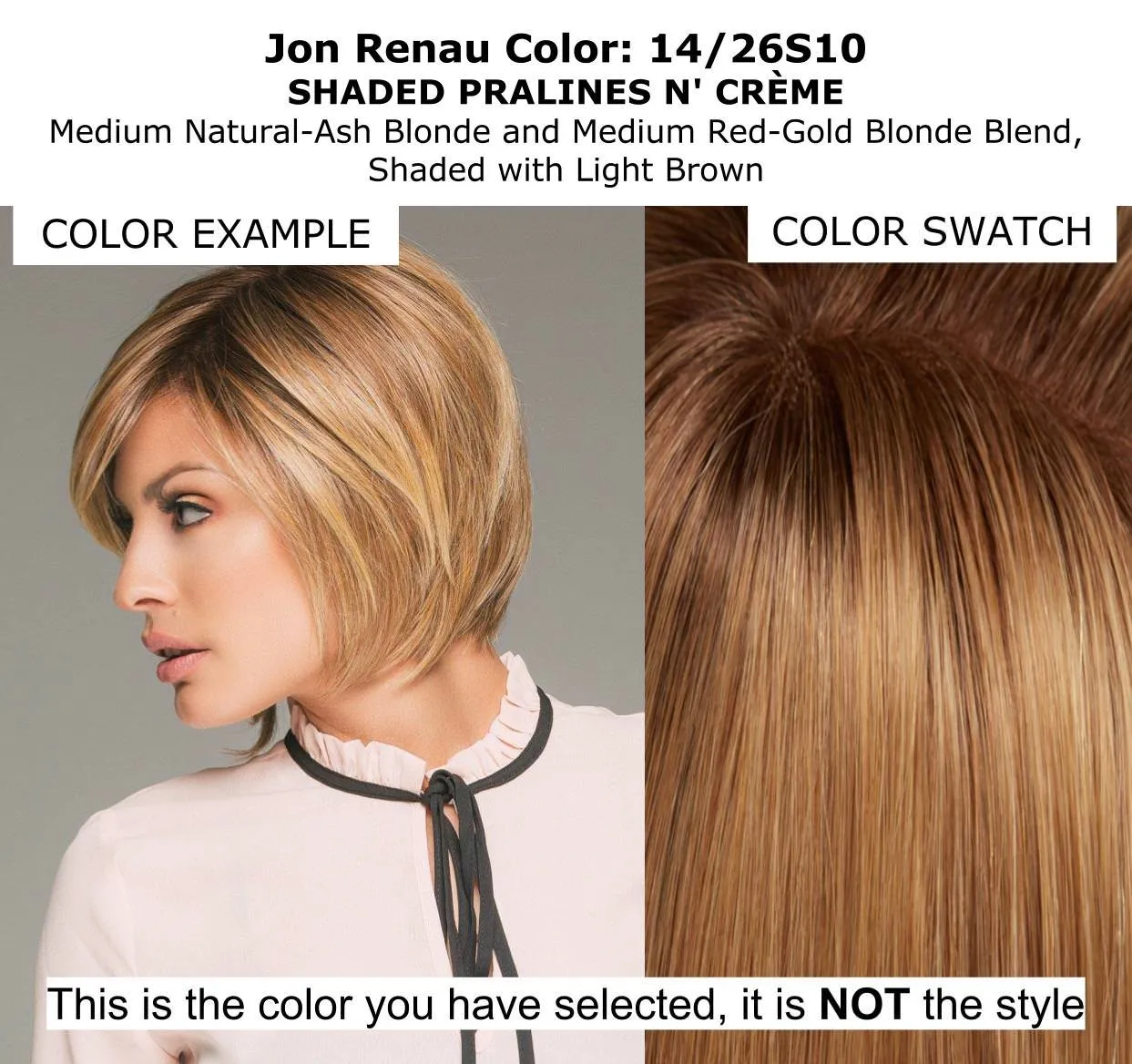 Bundle - 5 item: Ignite Petite Wig by Jon Renau, Christy's Wigs Q & A Booklet, 2oz Travel Size Wig Shampoo, HD Smooth and Wide Tooth Comb - Color: 14/26S10