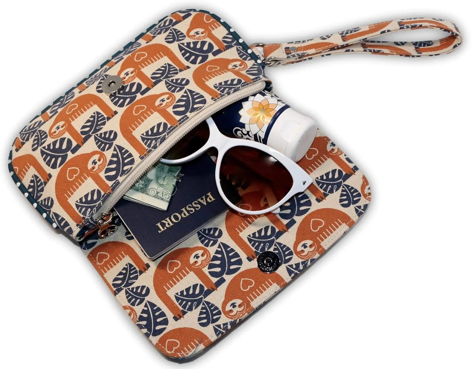 bungalow 360 Vegan Natural Canvas Wristlet
