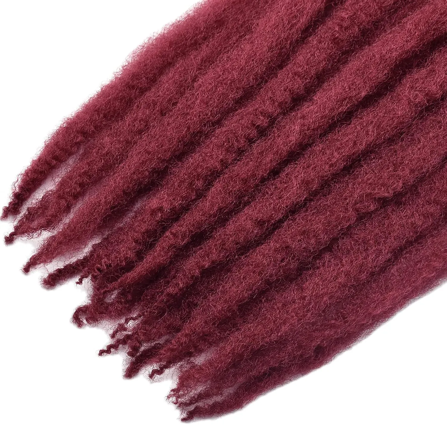 Burgundy 24 inch Cuban Twist hair Marley Twist Braiding Hair for Black Woman (#Burgundy, 3Packs-24 Inch)