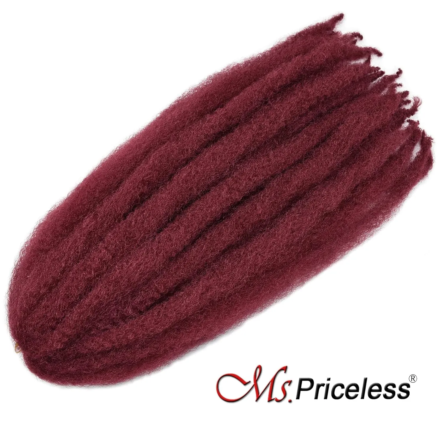 Burgundy 24 inch Cuban Twist hair Marley Twist Braiding Hair for Black Woman (#Burgundy, 3Packs-24 Inch)