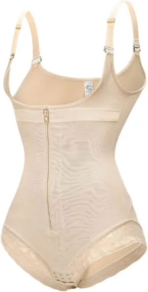 Butt Lifter Body Shaper Waist Trainer Slimming Bodysuit Tummy Trimmer Shapewear (Nude-Small