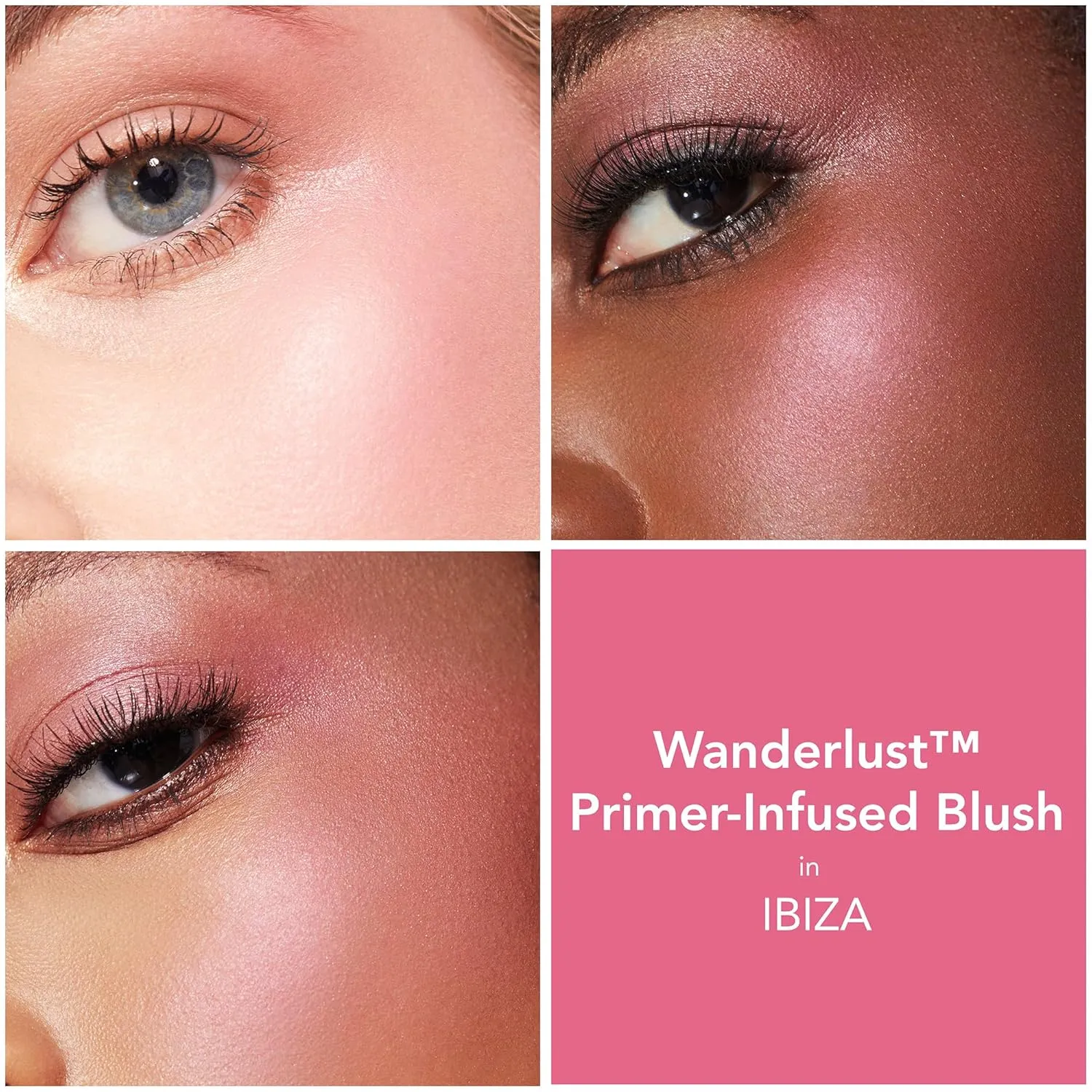 BUXOM Wanderlust Primer-Infused Powder Blush, Powder-to-Silk Formula, Blush for Cheeks, Highly Pigmented, Hyaluronic Acid-Infused