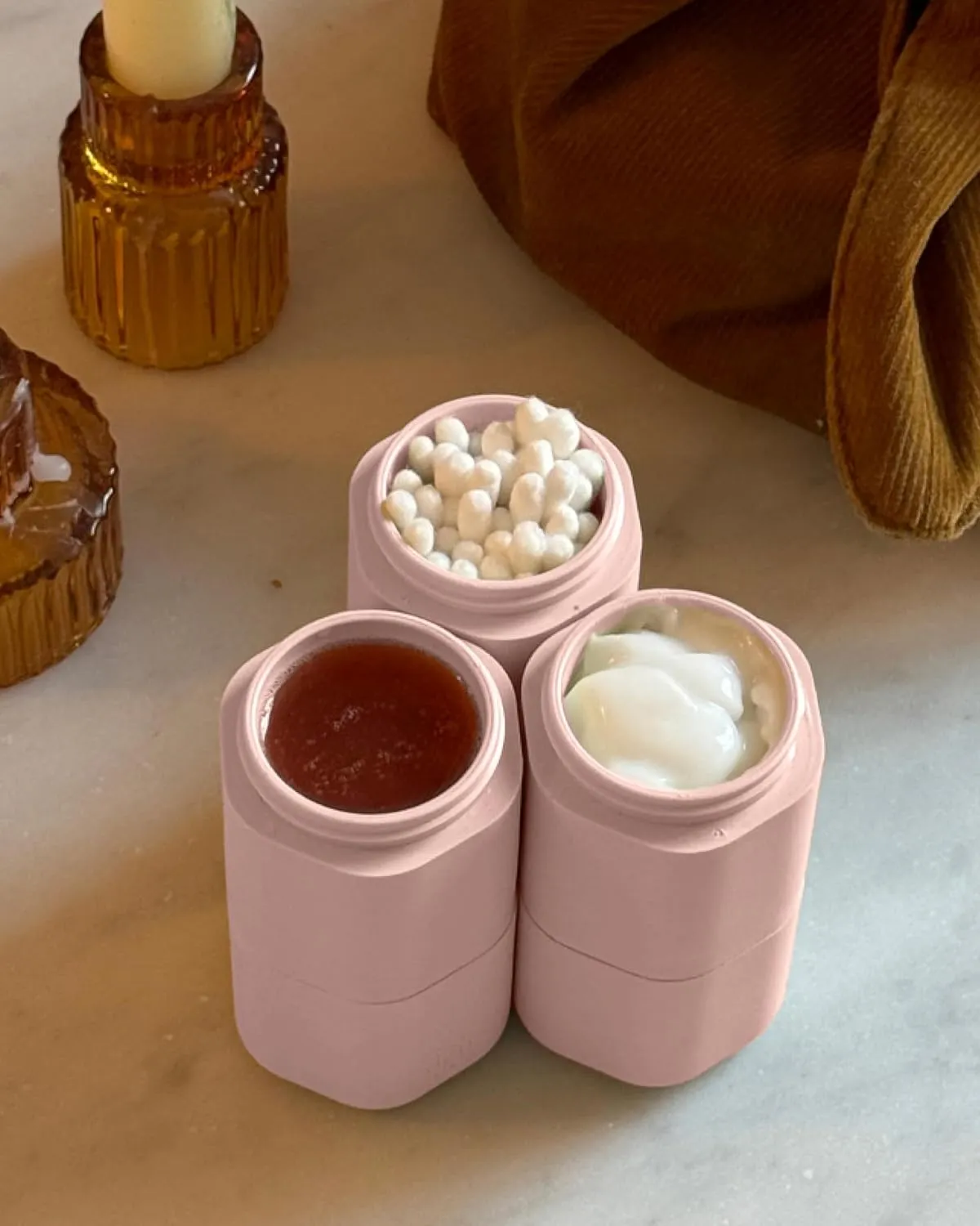 Cadence Extender - Add On to Any Flex Capsule Container - Adds Additional 1.43 Fl Oz - 3 Pack - Petal