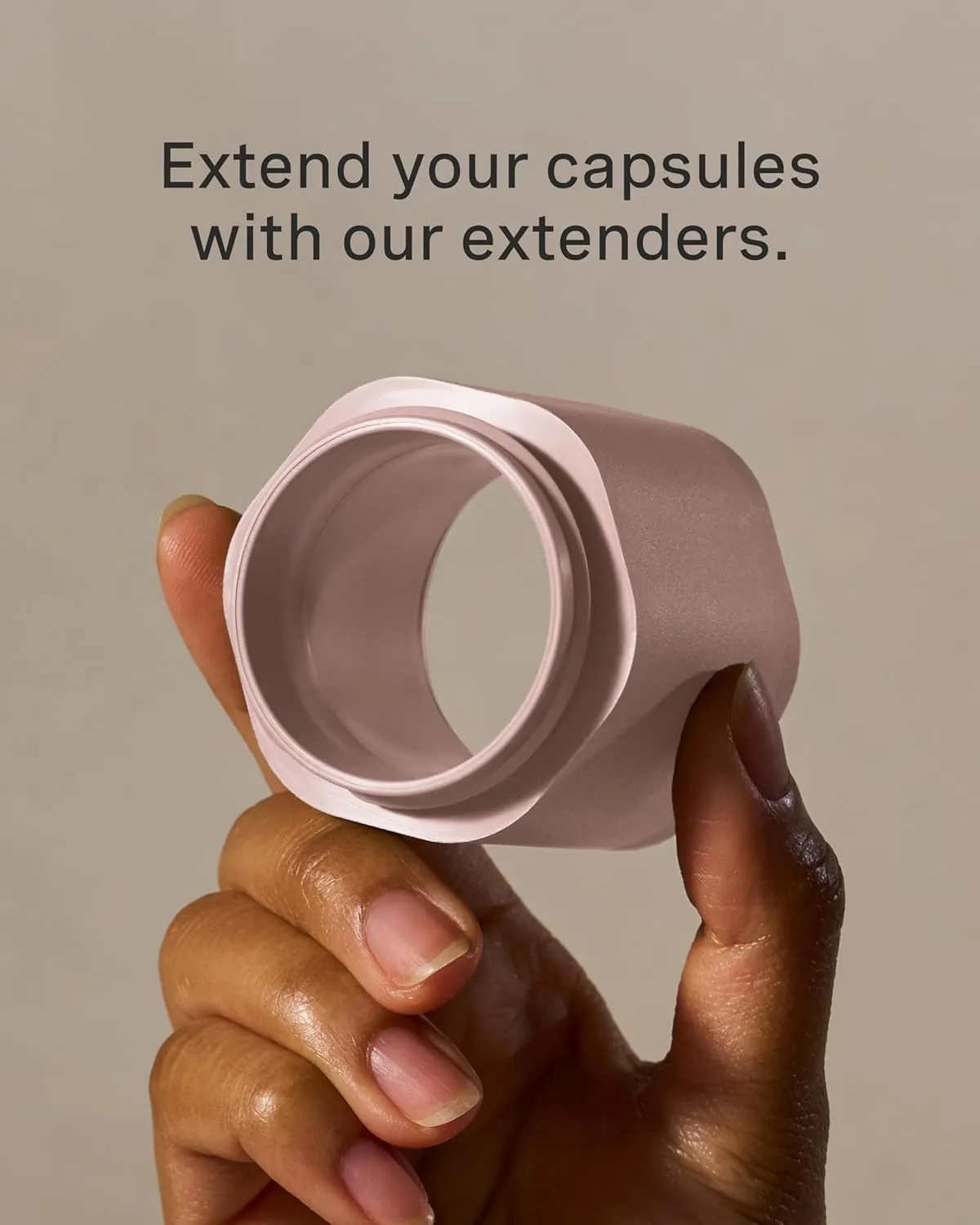 Cadence Extender - Add On to Any Flex Capsule Container - Adds Additional 1.43 Fl Oz - 3 Pack - Petal