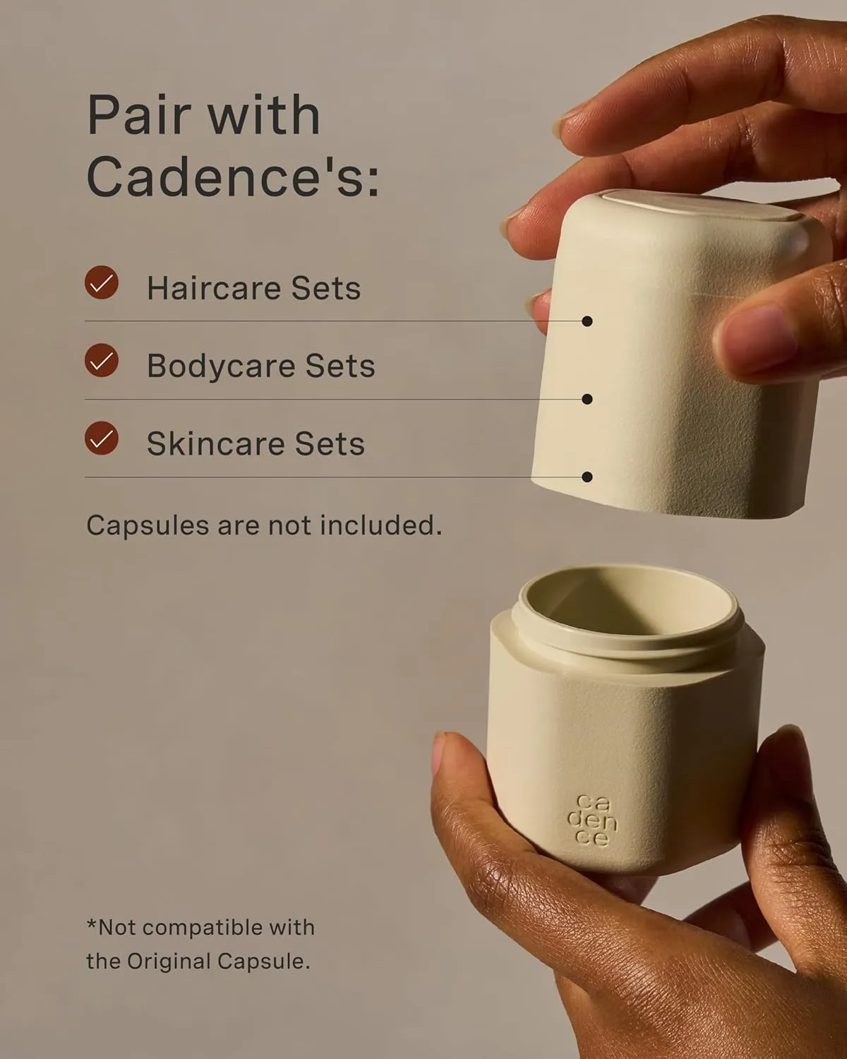 Cadence Extender - Add On to Any Flex Capsule Container - Adds Additional 1.43 Fl Oz - 3 Pack - Petal