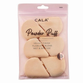 Cala Cala Velvet Powder Puffs (6 Pcs / Pk)