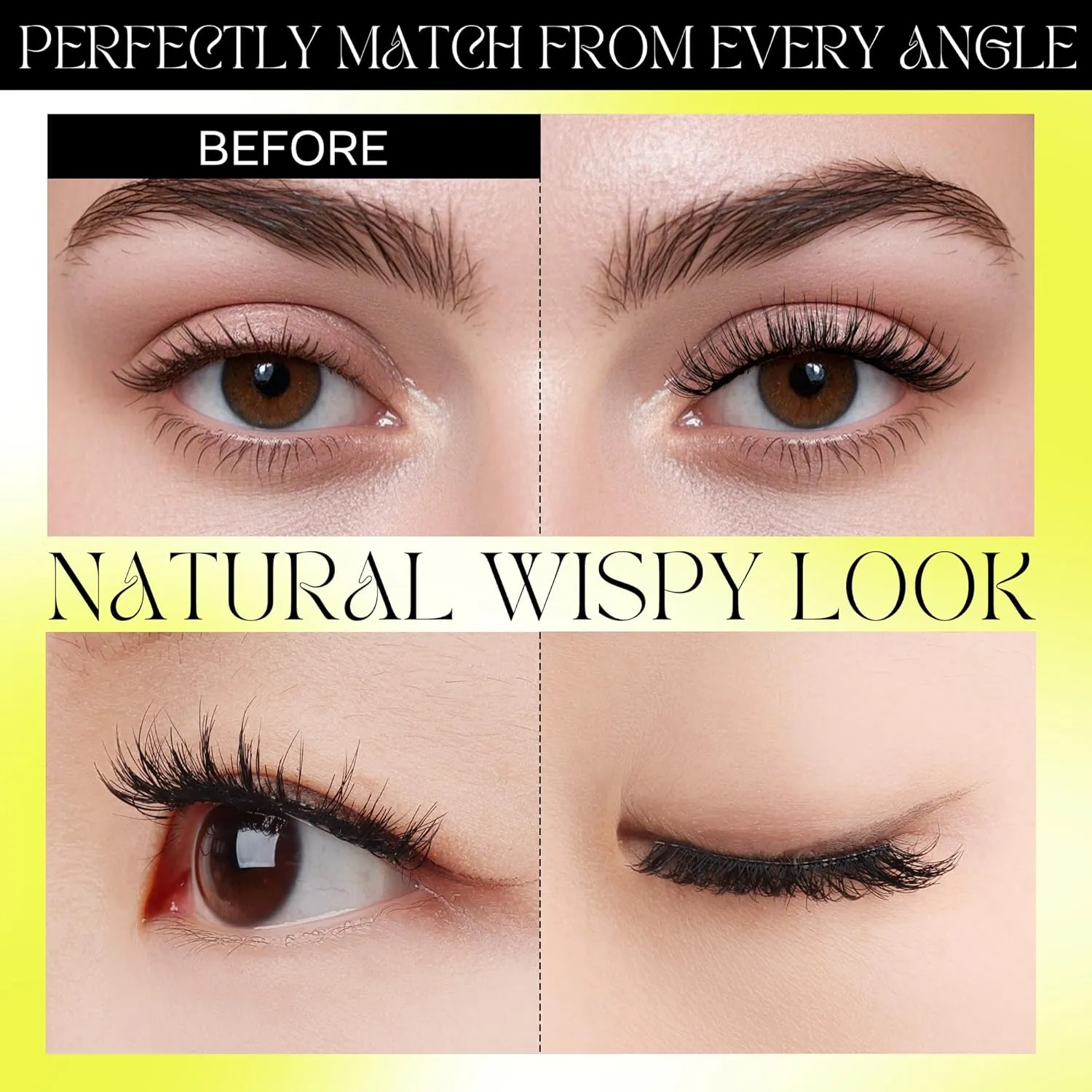 CALAILIS Magnetic Eyelashes with Applicator Upgrade Soft Magnetic Eyelashes Natural Look Reusable Magnet Lashes Kit No Glue Needed Easy to Wear and Remove (M24)