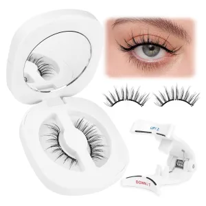 CALAILIS Magnetic Eyelashes with Applicator Upgrade Soft Magnetic Eyelashes Natural Look without Eyeliner No Glue Needed Reusable Waterproof for All Day Comfort (RC001)