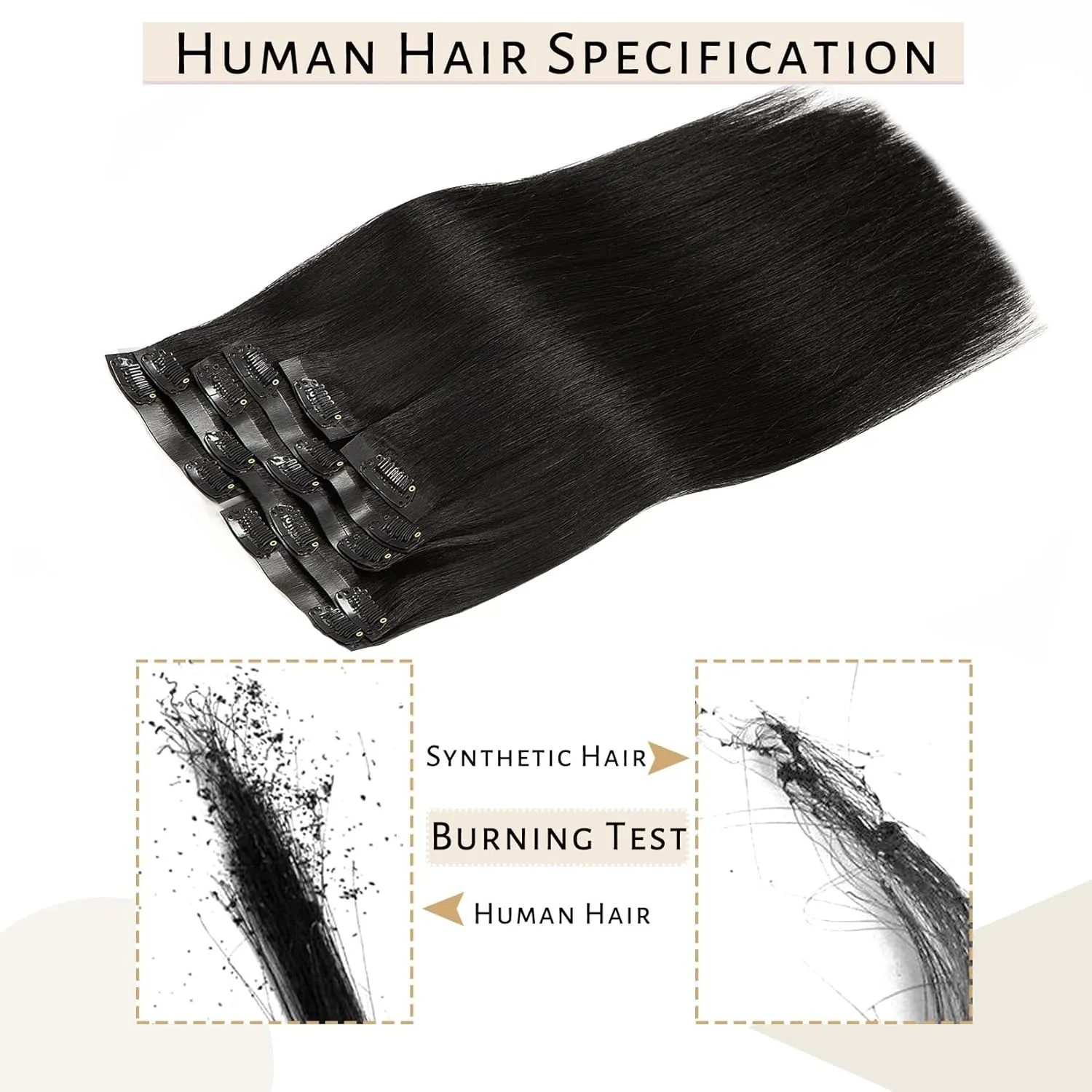 Caliee Clip in Hair Extensions Real Human Hair 14Inch Invisible Seamless Clip in Human Hair Extensions PU Skin Weft Color 1 Jet Black Human Hair Clip ins for Women Silky Straight 7PCS 110G