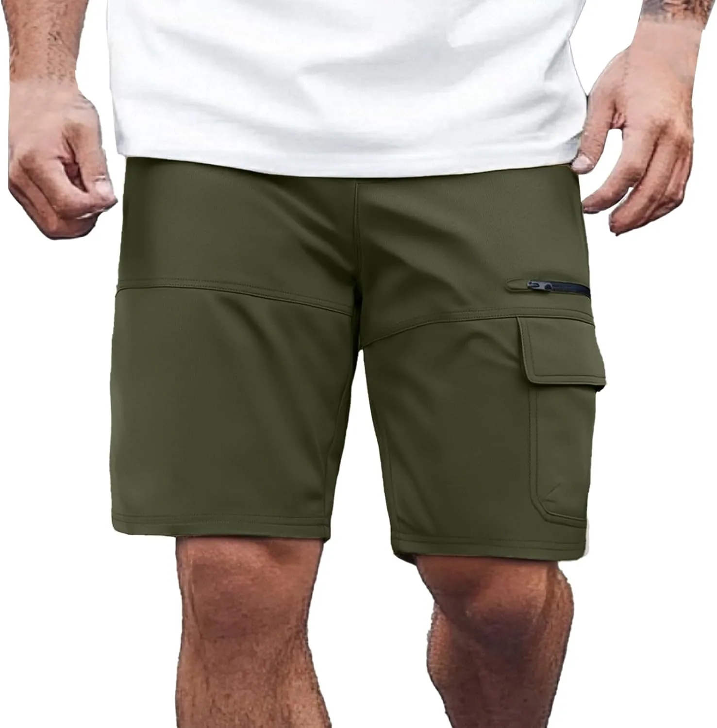 Camouflage Shorts for Men Cargo String Shiny Champagne Class Harem Denim Shorts for Men Adult Boot Cut Capri Chiffon