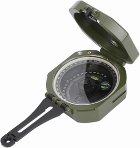 Camping Compass, High Accuracy Waterproof Shockproof Fluorescent Geography Compass, Multifunction Pocket Compass for Geological Survey