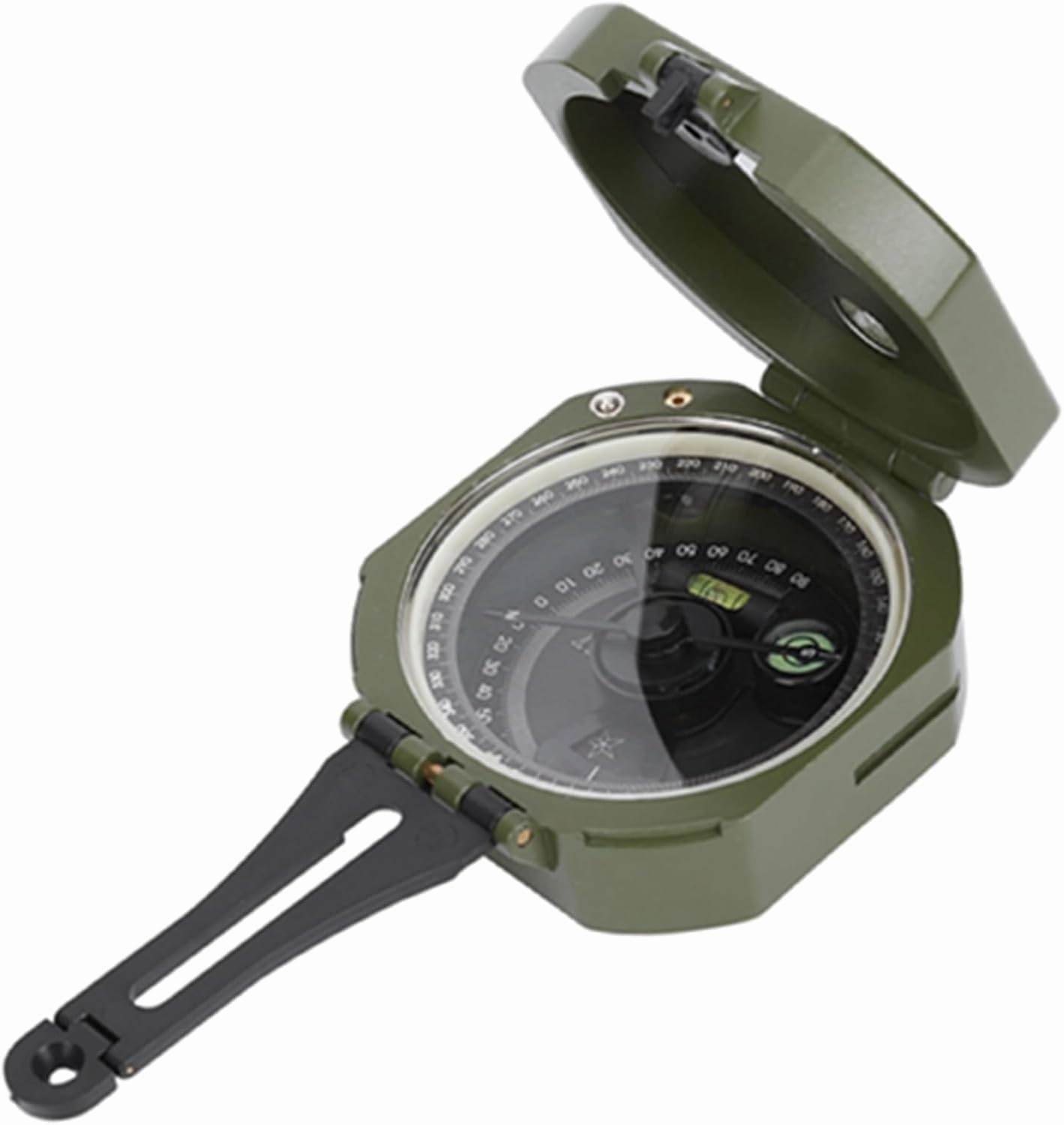 Camping Compass, High Accuracy Waterproof Shockproof Fluorescent Geography Compass, Multifunction Pocket Compass for Geological Survey