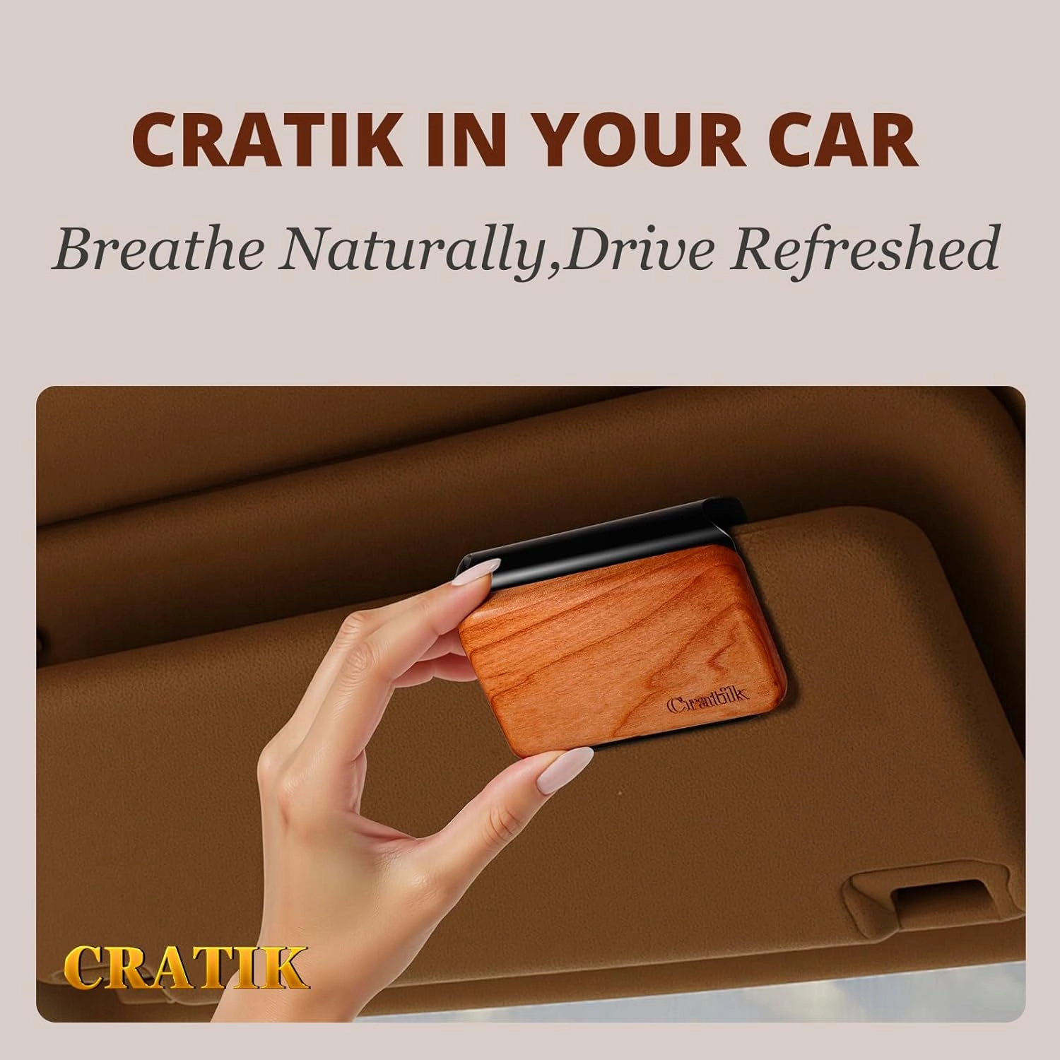 Car Air Freshener - Wood Air Freshener - Car Odor Eliminator for Visor Clip-Variety Scent Refill, Vehicle Scent Diffuser for Cabin, Truck & SUV - Pack of 3 (Teak-Amber-Cabana)- NO CLIP INCLUDED
