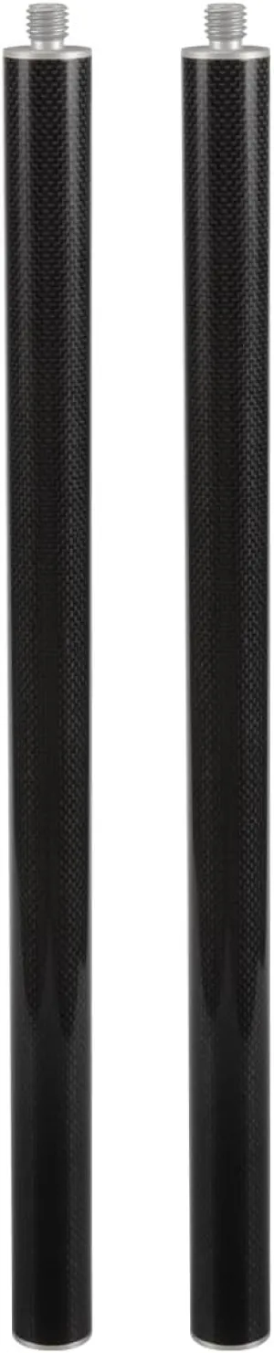 Carbon Fiber Extension Pole for Prism Pole - 1' Telescopic Pole Extender with 5/8x11 Male & Female Threads, Ultra-Lightweight 1" OD Pole Extension for Lasers Level, GPS, RTK Surveying(2PCS)