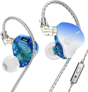 CCA ND DD3 4 Tone Adjustable in Ear Monitor Headphones, Dual Cavity Dual Magnetic Dynamic IEM Earphones, Clear Sound & Deep Bass Earphones Wired, Gaming Earbuds with 2pin Detachable Cable