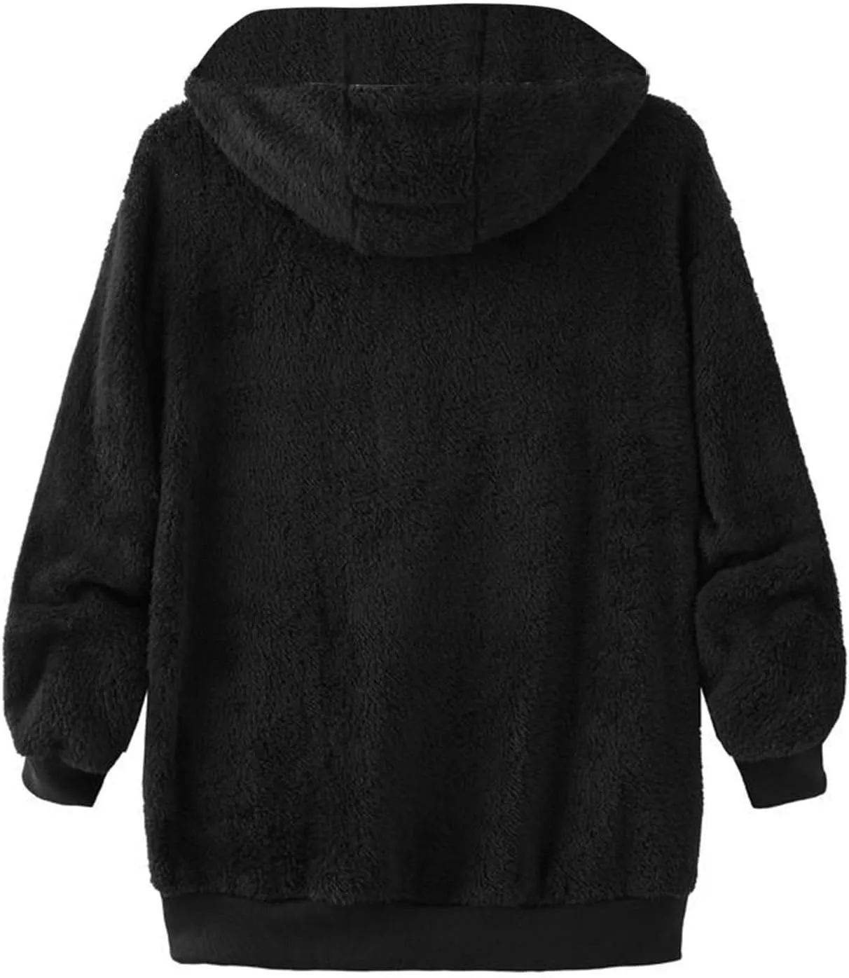 Ceboyel Teddy Coat For Women Hooded Fuzzy Sherpa Jacket Fleece Drawstring Zip Up Hoodie 2023 Trendy Winter Outerwear Clothes