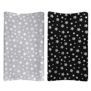 Changing Pad Cover for Boys 2 Pack, Lovely Print Soft Unisex Diaper Change Table Sheets, Fit 32"x16" Contoured Pad, Comfy Cozy 2-Pack Cradle Sheets