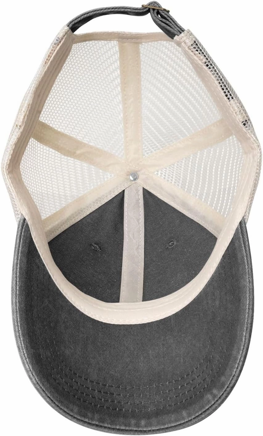Chef with Spatula and Frying Pan Baseball Cap Women Men Mesh Back Denim Hat Vintage Trucker Hats Dad Caps
