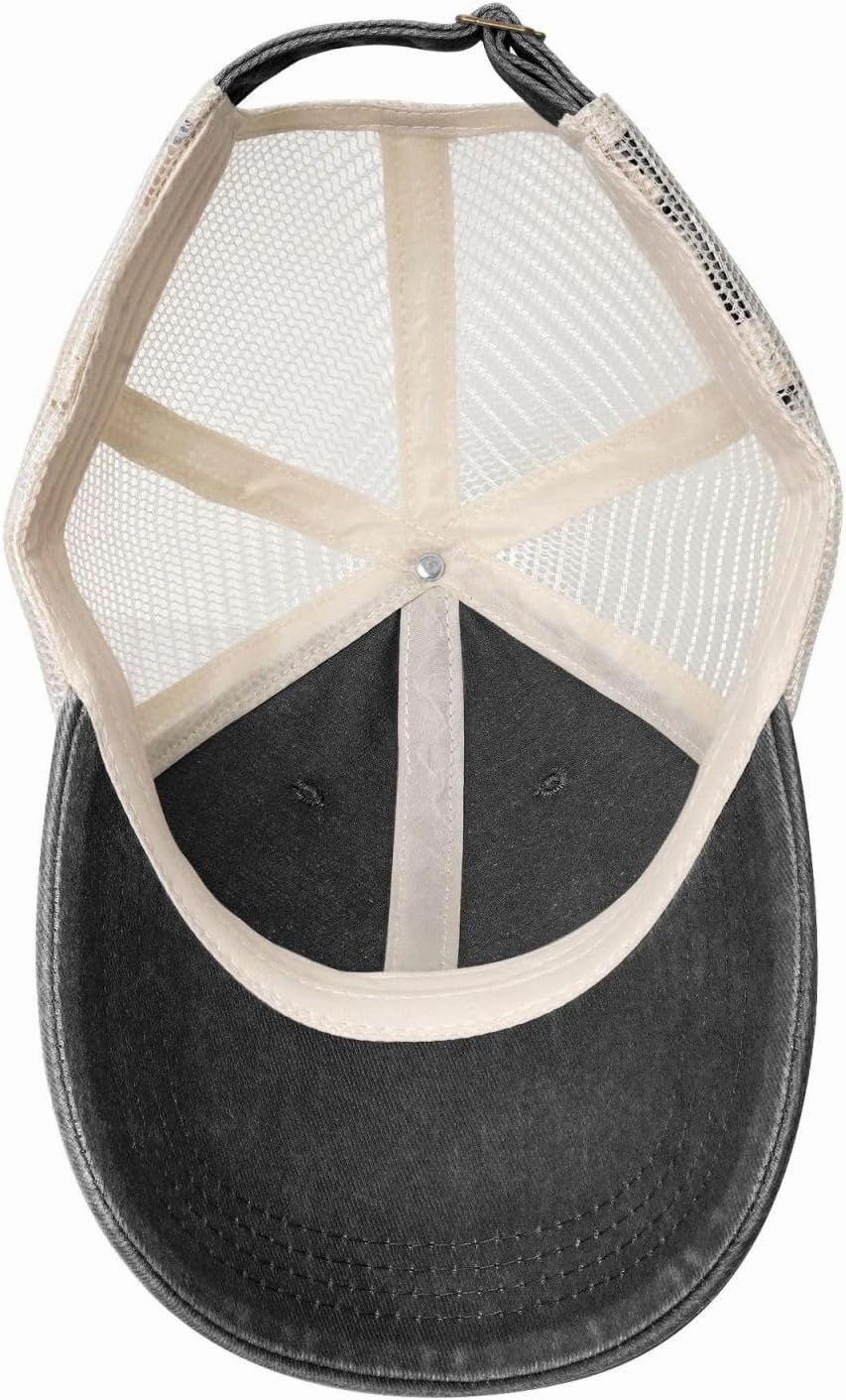 Chef with Spatula and Frying Pan Baseball Cap Women Men Mesh Back Denim Hat Vintage Trucker Hats Dad Caps