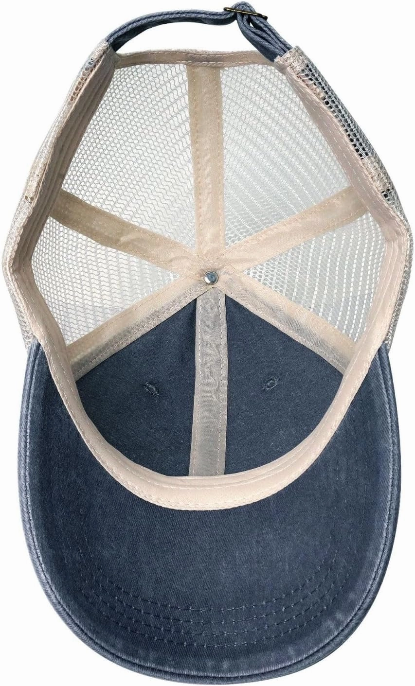 Chef with Spatula and Frying Pan Baseball Cap Women Men Mesh Back Denim Hat Vintage Trucker Hats Dad Caps