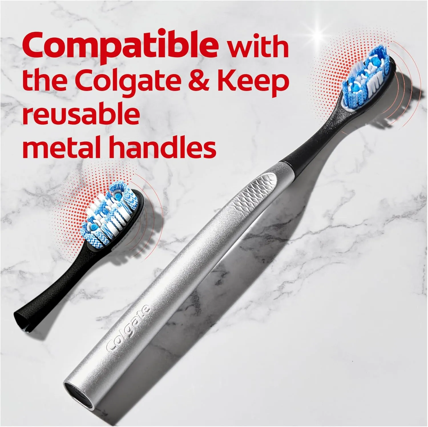 Colgate Optic White Replaceable Head Toothbrush Refill Heads, 2 count, 6 pack