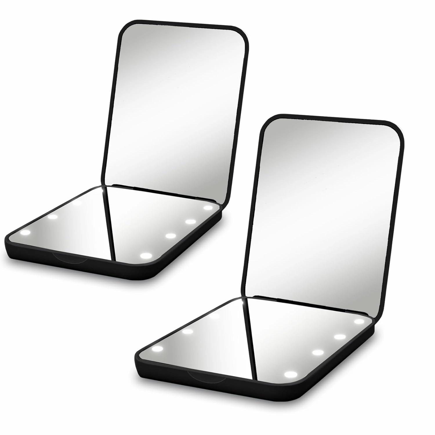 Compact Mirror, 1x/3x Magnifying LED Pocket Mirror, Small Lighted Travel Makeup Mirror for Purse, Handbag, Folding, Handheld, 2-Sided Mini Mirror with Lights for Women