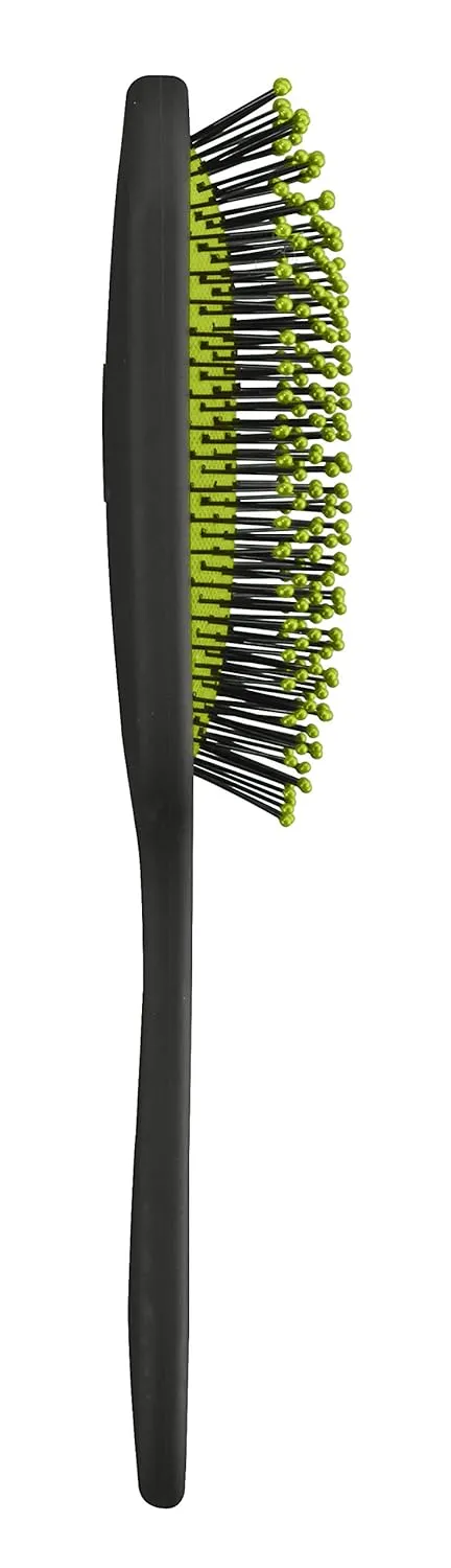 Conair The Knot Doctor for Premium Pro Detangling Brush for Wet or Dry Hair with Green Storage Case, Black