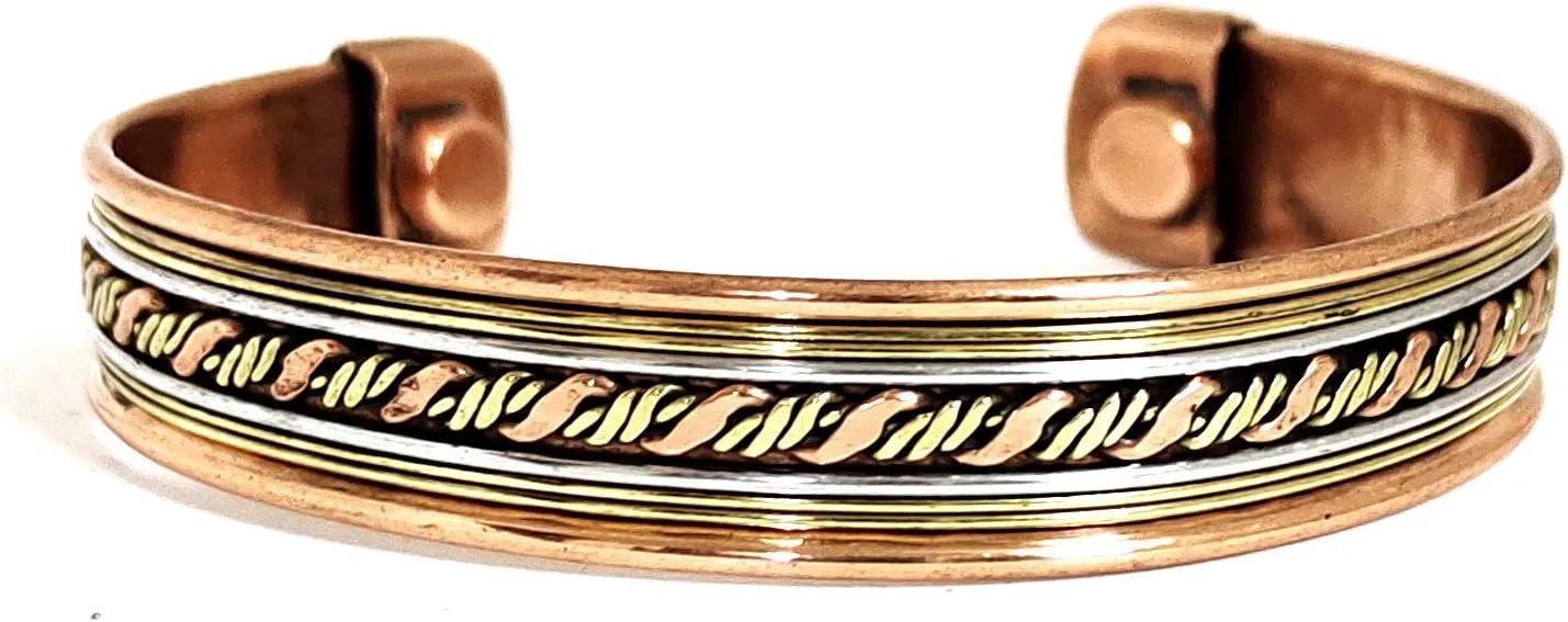 Copper Bracelet Magnetic Pure Copper Therapy Effective & Natural Relief Cuff for Women's & Men's